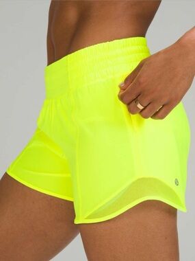 Lululemon Hotty Hot High-Rise Short 4" Highlight Yellow Size 2